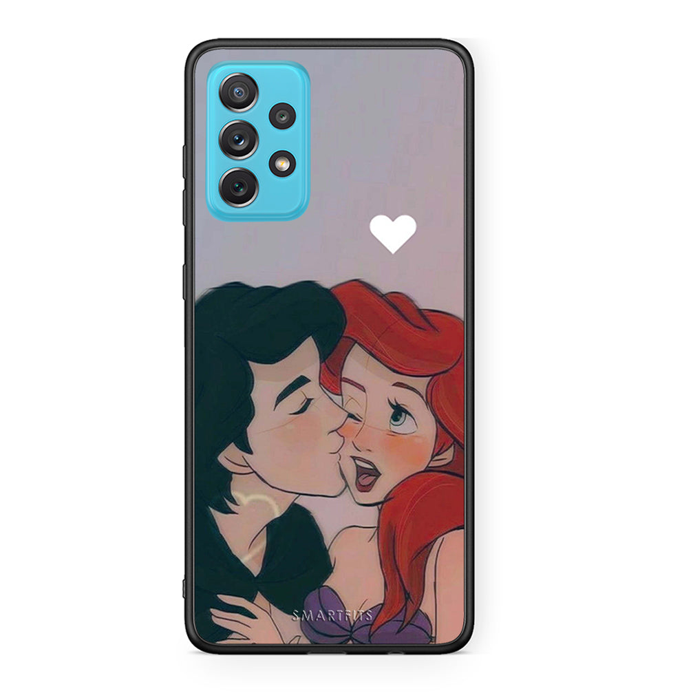 Samsung A72 Mermaid Love Θήκη Αγίου Βαλεντίνου από τη Smartfits με σχέδιο στο πίσω μέρος και μαύρο περίβλημα | Smartphone case with colorful back and black bezels by Smartfits