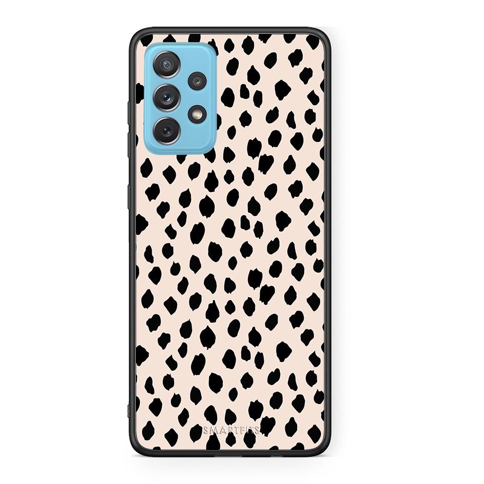 Samsung A72 New Polka Dots θήκη από τη Smartfits με σχέδιο στο πίσω μέρος και μαύρο περίβλημα | Smartphone case with colorful back and black bezels by Smartfits