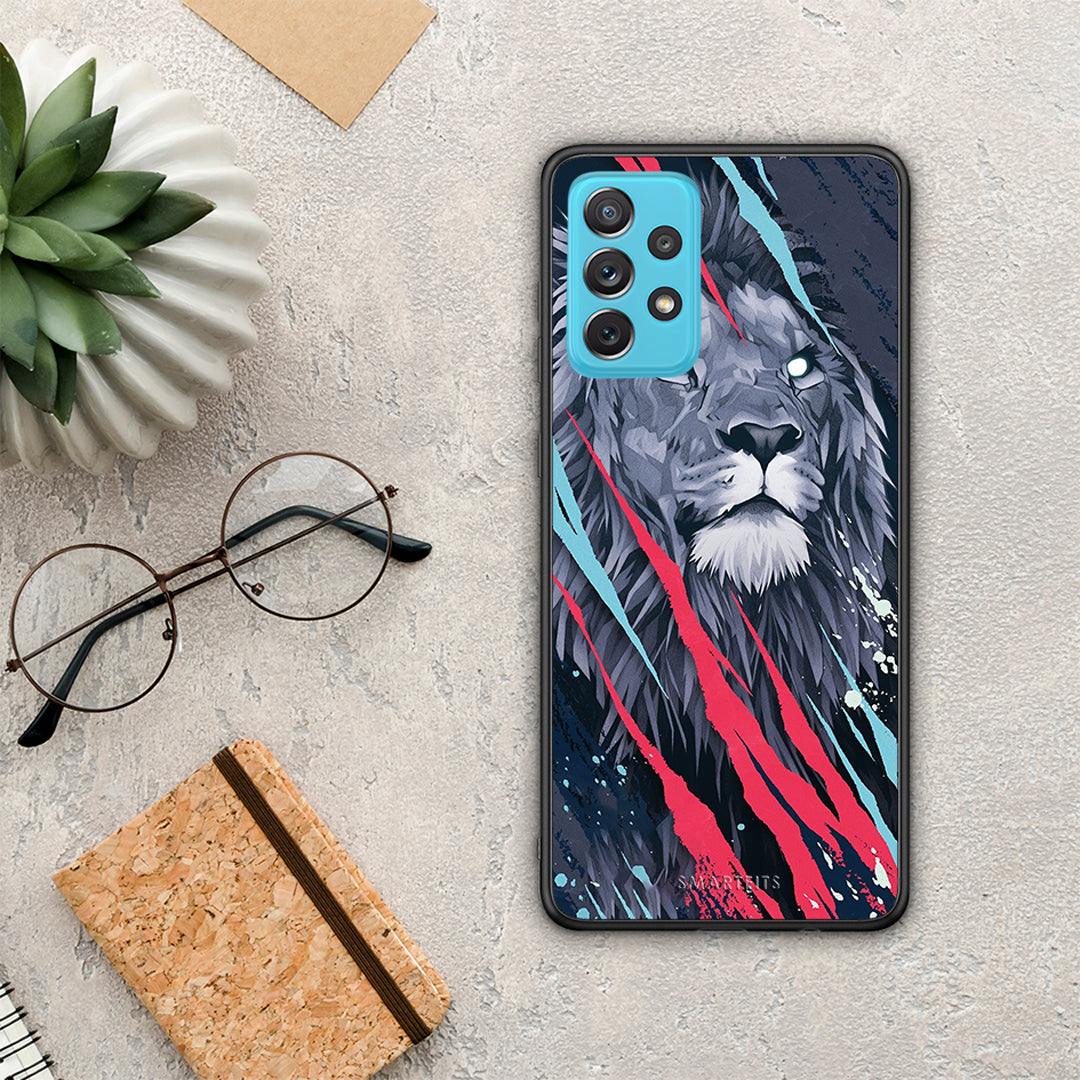 Popart Lion Designer - Samsung Galaxy A72 case