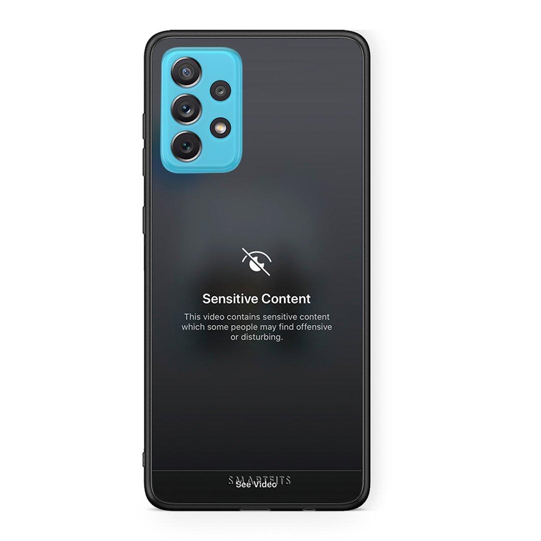 Samsung A72 Sensitive Content θήκη από τη Smartfits με σχέδιο στο πίσω μέρος και μαύρο περίβλημα | Smartphone case with colorful back and black bezels by Smartfits