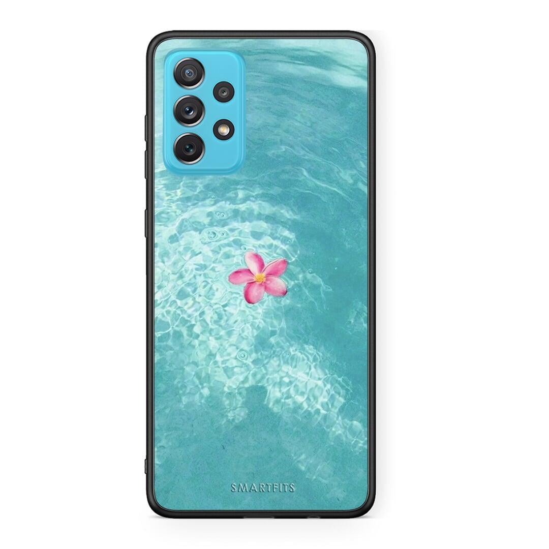 Samsung A72 Water Flower Θήκη από τη Smartfits με σχέδιο στο πίσω μέρος και μαύρο περίβλημα | Smartphone case with colorful back and black bezels by Smartfits