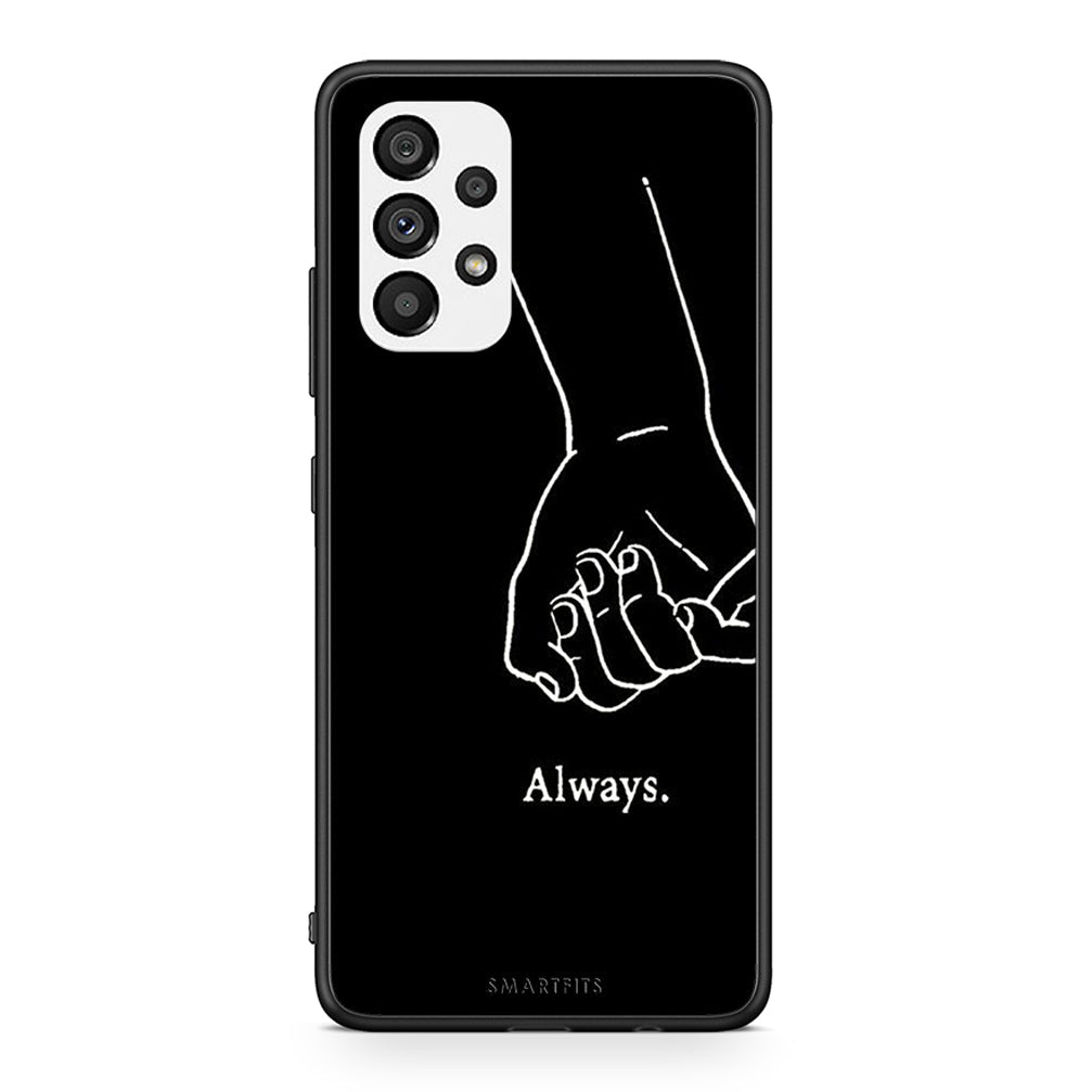 Samsung A73 5G Always & Forever 1 Θήκη Αγίου Βαλεντίνου από τη Smartfits με σχέδιο στο πίσω μέρος και μαύρο περίβλημα | Smartphone case with colorful back and black bezels by Smartfits