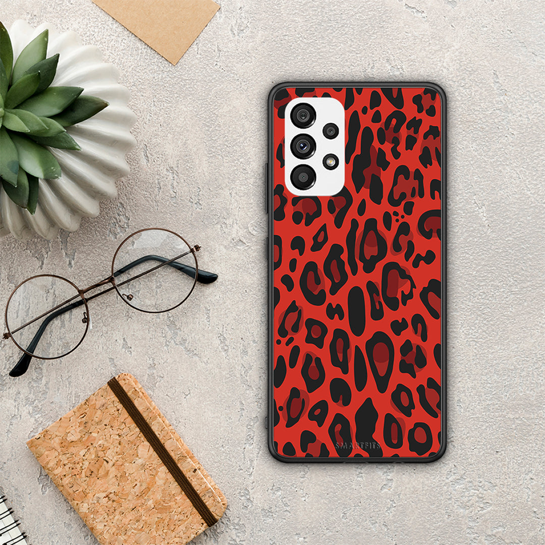 Animal Red Leopard - Samsung Galaxy A73 5G case