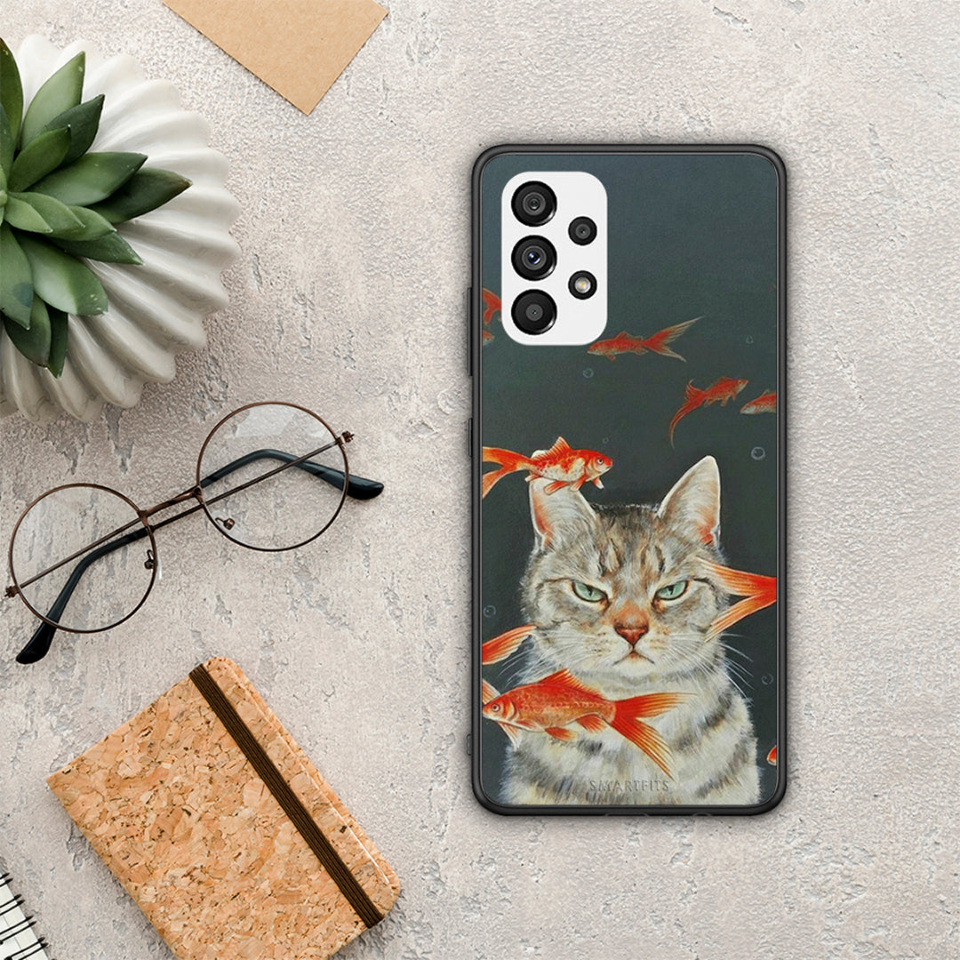 Cat Goldfish - Samsung Galaxy A73 5G case