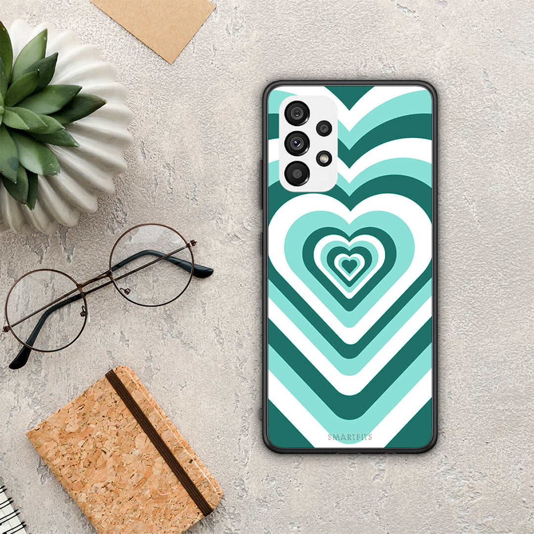 Green Hearts - Samsung Galaxy A73 5G case