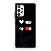 Thumbnail for Samsung A73 5G Heart Vs Brain Θήκη Αγίου Βαλεντίνου από τη Smartfits με σχέδιο στο πίσω μέρος και μαύρο περίβλημα | Smartphone case with colorful back and black bezels by Smartfits