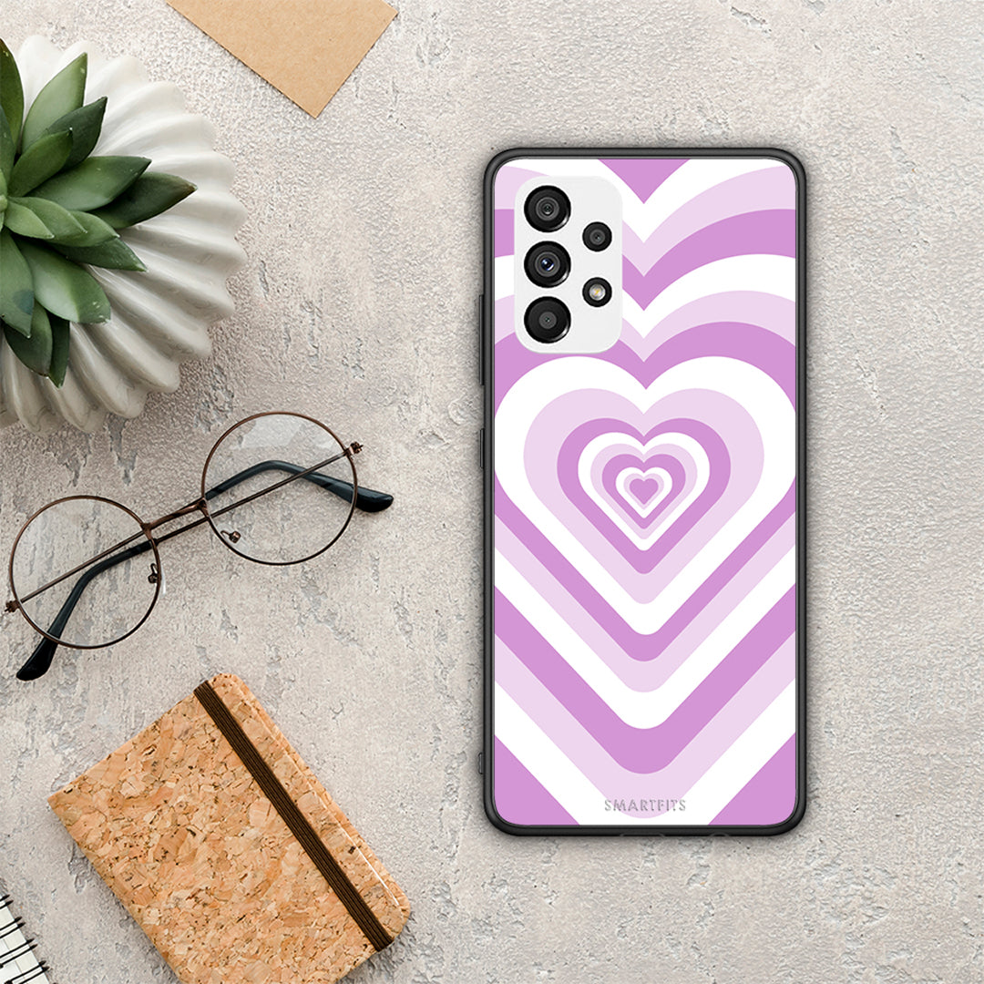 Lilac Hearts - Samsung Galaxy A73 5G case