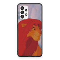 Thumbnail for Samsung A73 5G Lion Love 1 Θήκη Αγίου Βαλεντίνου από τη Smartfits με σχέδιο στο πίσω μέρος και μαύρο περίβλημα | Smartphone case with colorful back and black bezels by Smartfits
