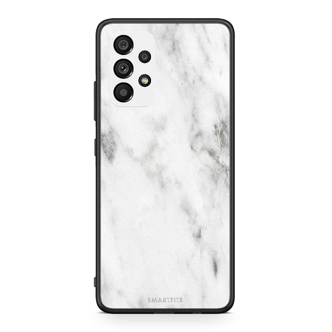 2 - Samsung A73 5G White marble case, cover, bumper