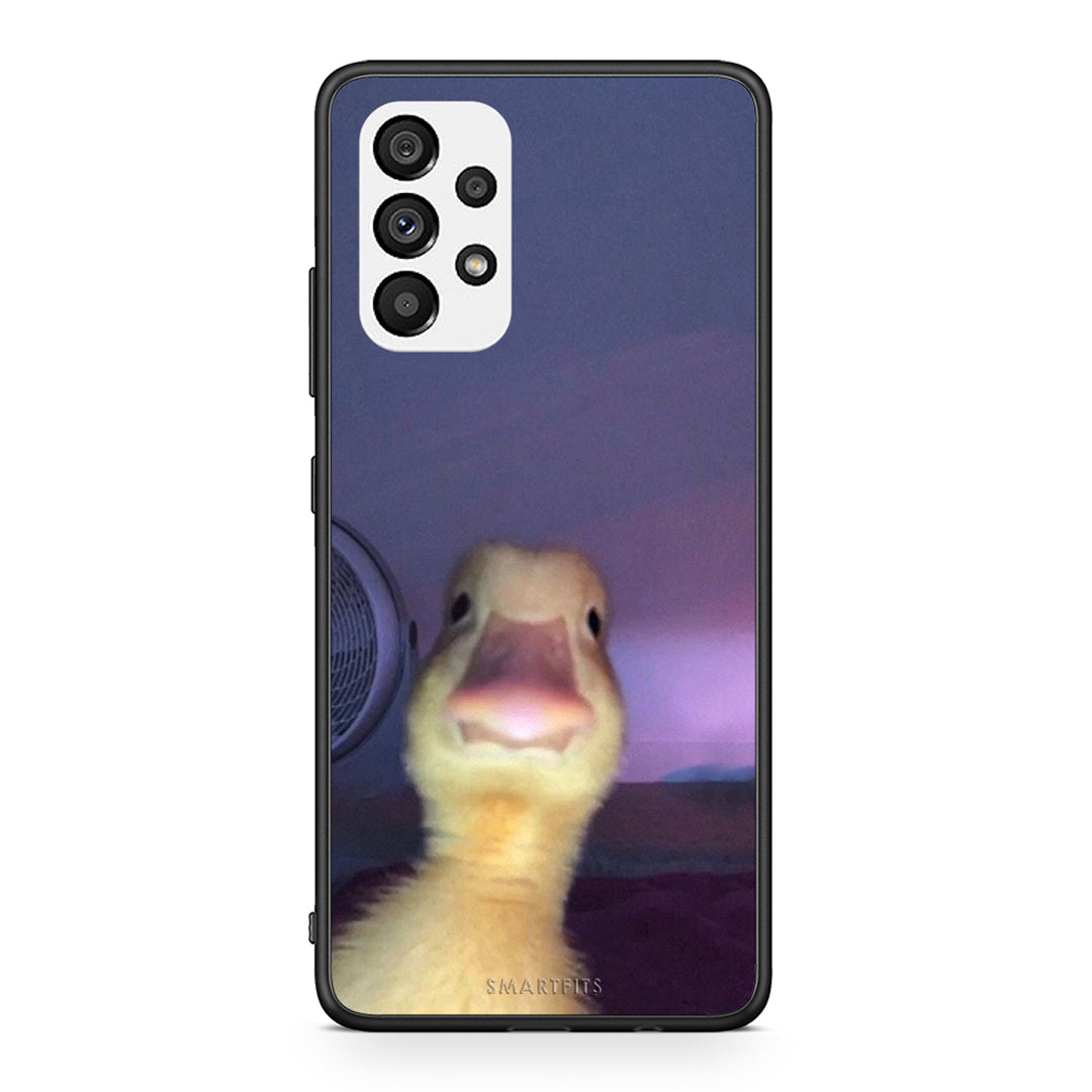 Samsung A73 5G Meme Duck θήκη από τη Smartfits με σχέδιο στο πίσω μέρος και μαύρο περίβλημα | Smartphone case with colorful back and black bezels by Smartfits