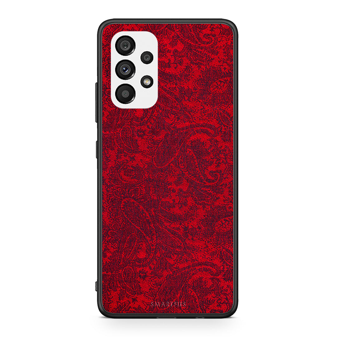 Samsung A73 5G Paisley Cashmere θήκη από τη Smartfits με σχέδιο στο πίσω μέρος και μαύρο περίβλημα | Smartphone case with colorful back and black bezels by Smartfits