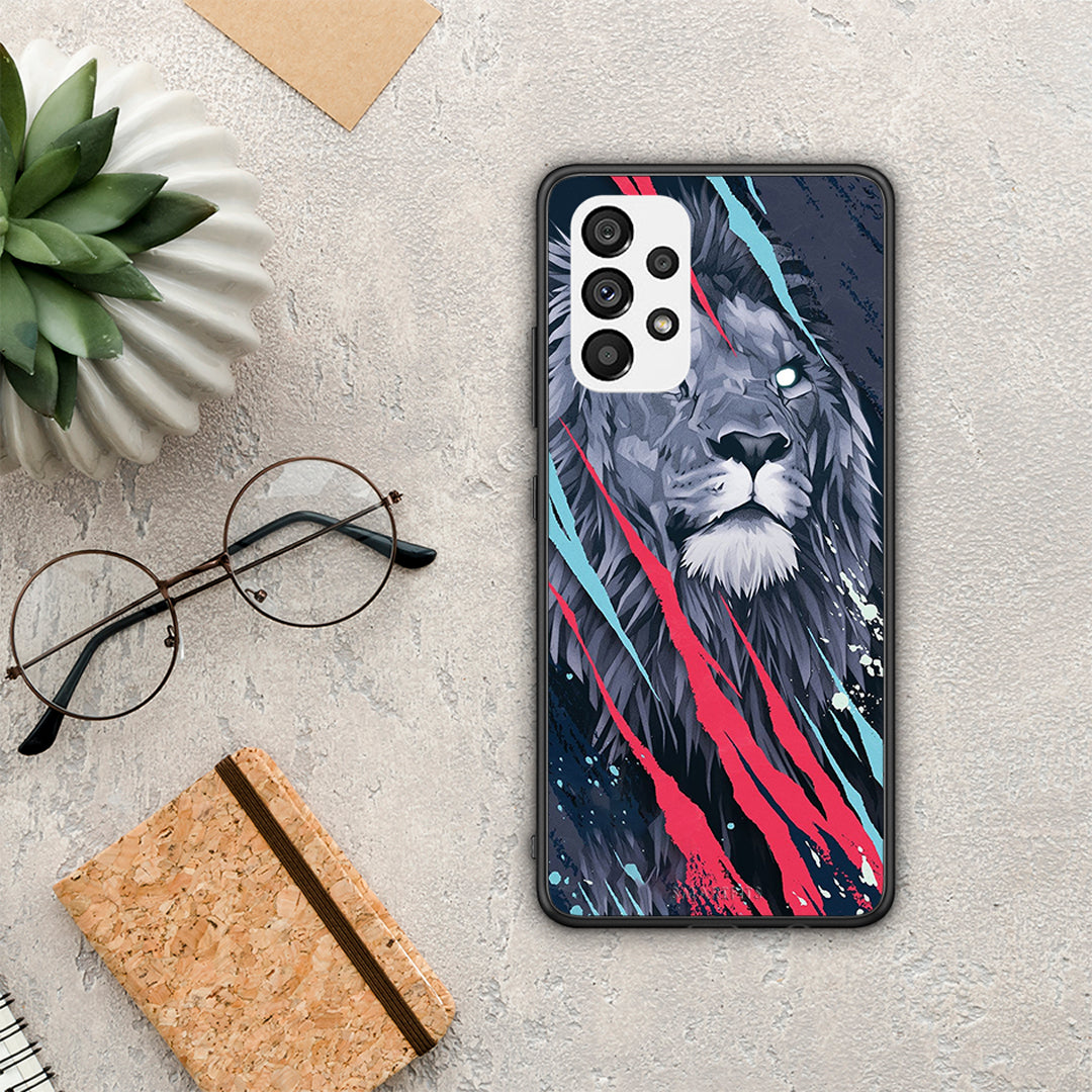 PopArt Lion Designer - Samsung Galaxy A73 5G case