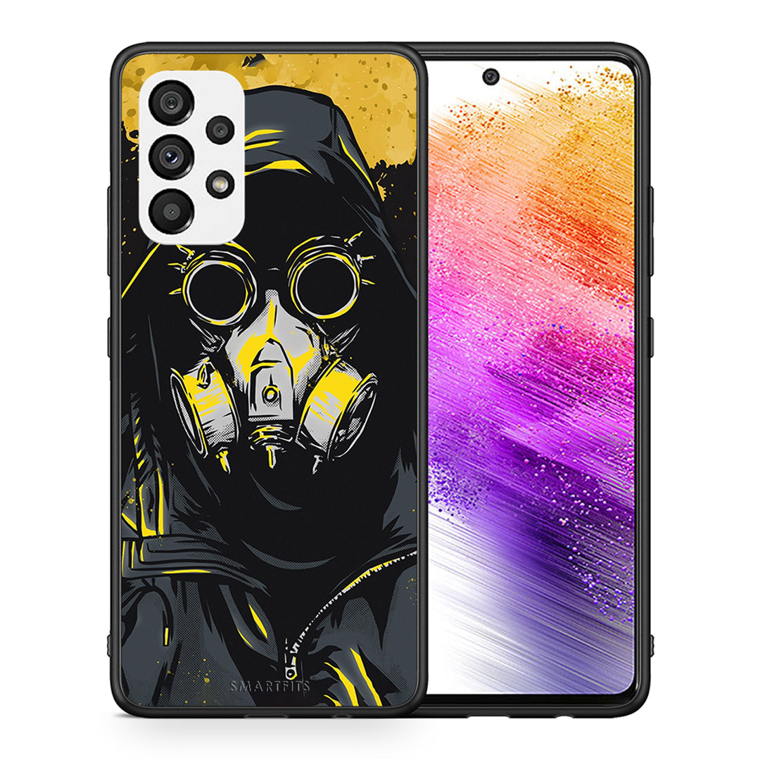 Θήκη Samsung A73 5G Mask PopArt από τη Smartfits με σχέδιο στο πίσω μέρος και μαύρο περίβλημα | Samsung A73 5G Mask PopArt case with colorful back and black bezels