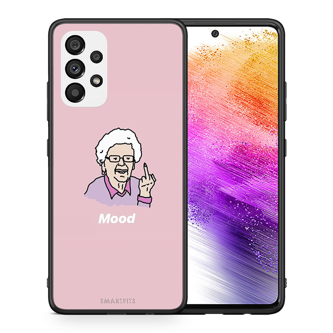 Θήκη Samsung A73 5G Mood PopArt από τη Smartfits με σχέδιο στο πίσω μέρος και μαύρο περίβλημα | Samsung A73 5G Mood PopArt case with colorful back and black bezels