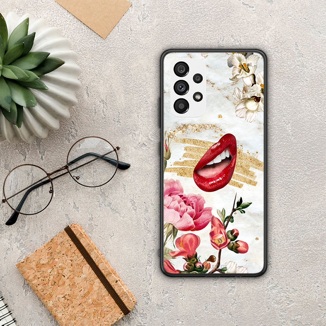 Red Lips - Samsung Galaxy A73 5G case