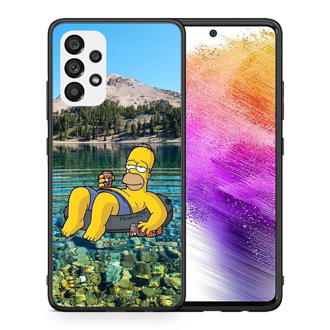 Θήκη Samsung A73 5G Summer Happiness από τη Smartfits με σχέδιο στο πίσω μέρος και μαύρο περίβλημα | Samsung A73 5G Summer Happiness case with colorful back and black bezels