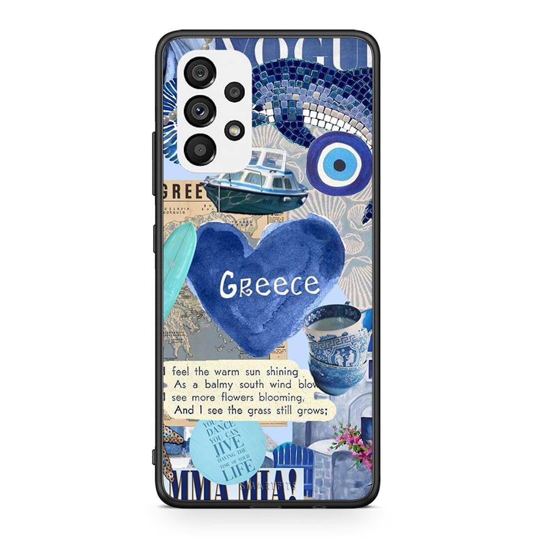 Samsung A73 5G Summer In Greece Θήκη από τη Smartfits με σχέδιο στο πίσω μέρος και μαύρο περίβλημα | Smartphone case with colorful back and black bezels by Smartfits