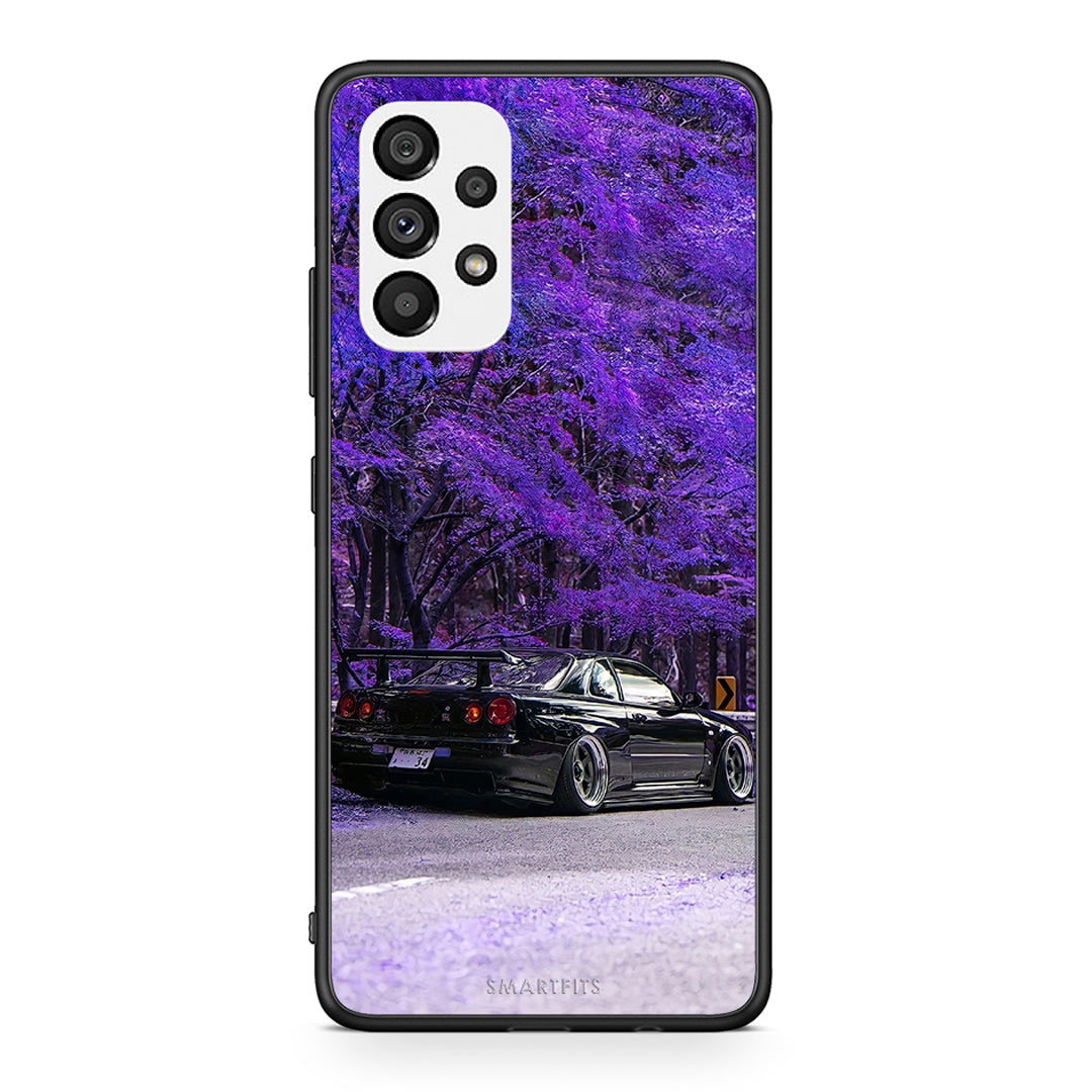 Samsung A73 5G Super Car Θήκη Αγίου Βαλεντίνου από τη Smartfits με σχέδιο στο πίσω μέρος και μαύρο περίβλημα | Smartphone case with colorful back and black bezels by Smartfits