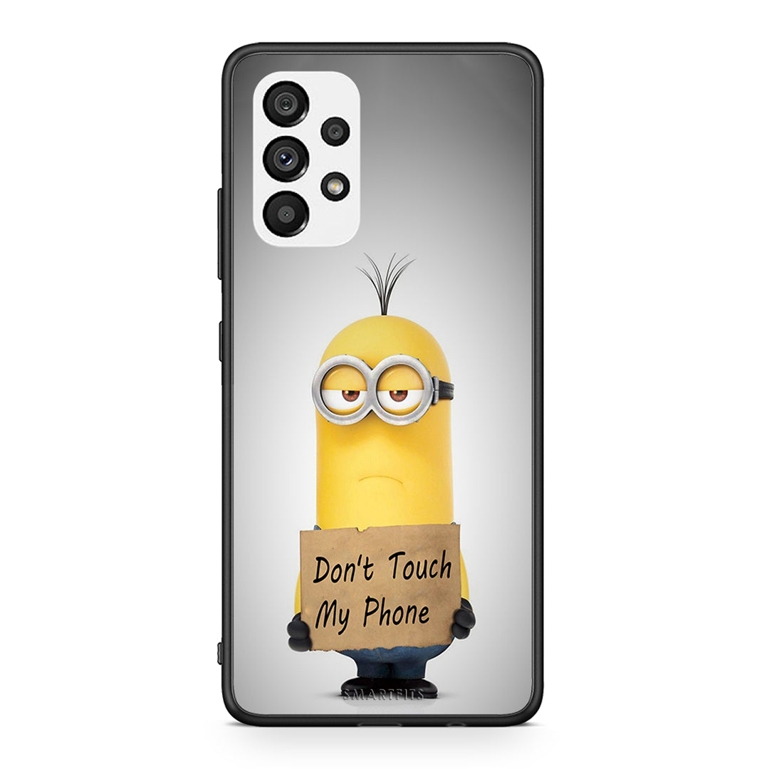 4 - Samsung A73 5G Minion Text case, cover, bumper