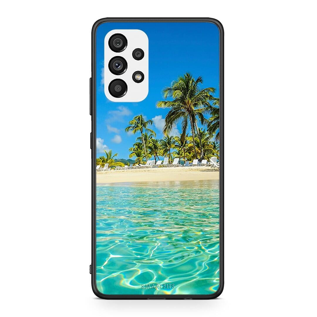 Samsung A73 5G Tropical Vibes Θήκη από τη Smartfits με σχέδιο στο πίσω μέρος και μαύρο περίβλημα | Smartphone case with colorful back and black bezels by Smartfits