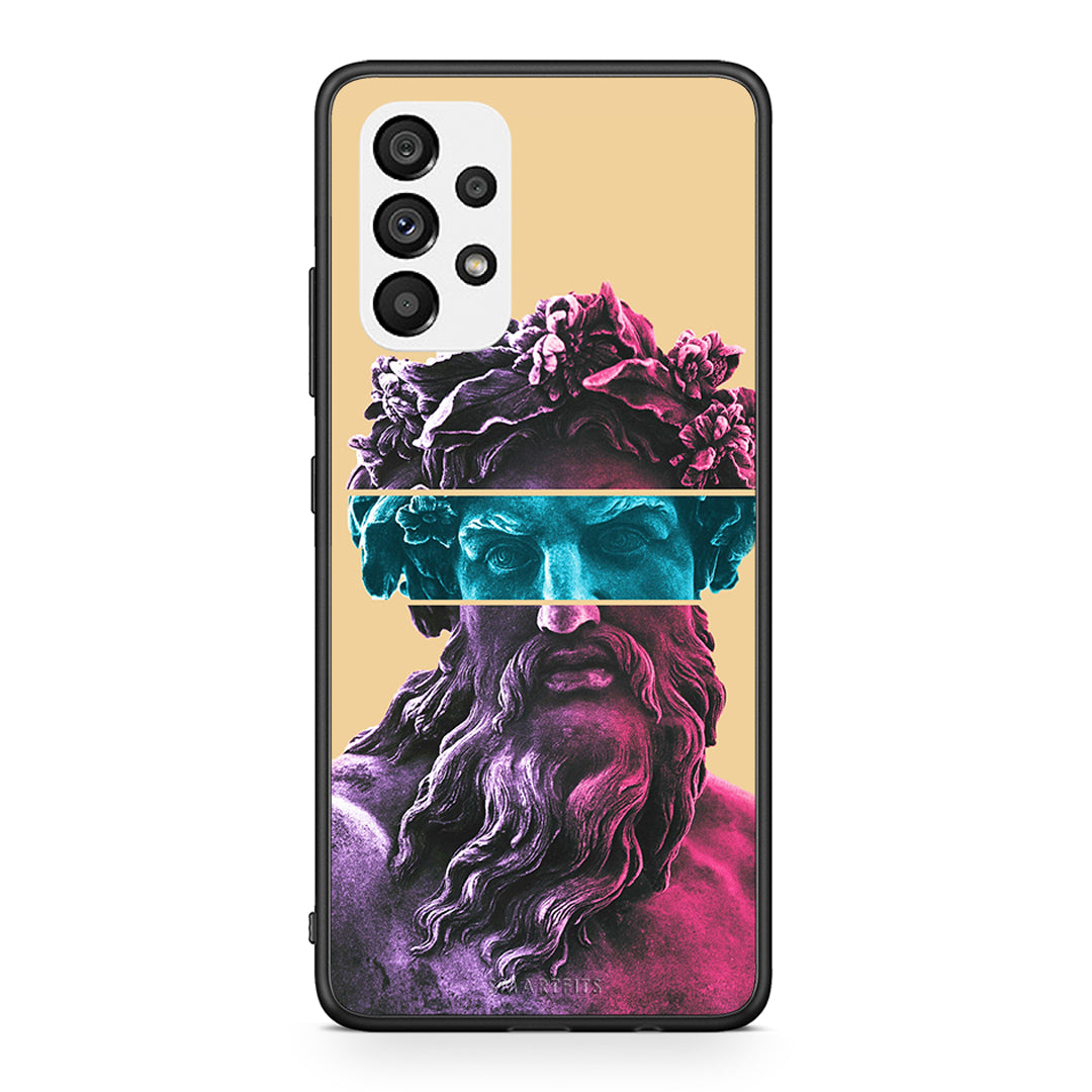 Samsung A73 5G Zeus Art Θήκη Αγίου Βαλεντίνου από τη Smartfits με σχέδιο στο πίσω μέρος και μαύρο περίβλημα | Smartphone case with colorful back and black bezels by Smartfits