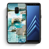 Thumbnail for Θήκη Samsung A8 Aesthetic Summer από τη Smartfits με σχέδιο στο πίσω μέρος και μαύρο περίβλημα | Samsung A8 Aesthetic Summer case with colorful back and black bezels