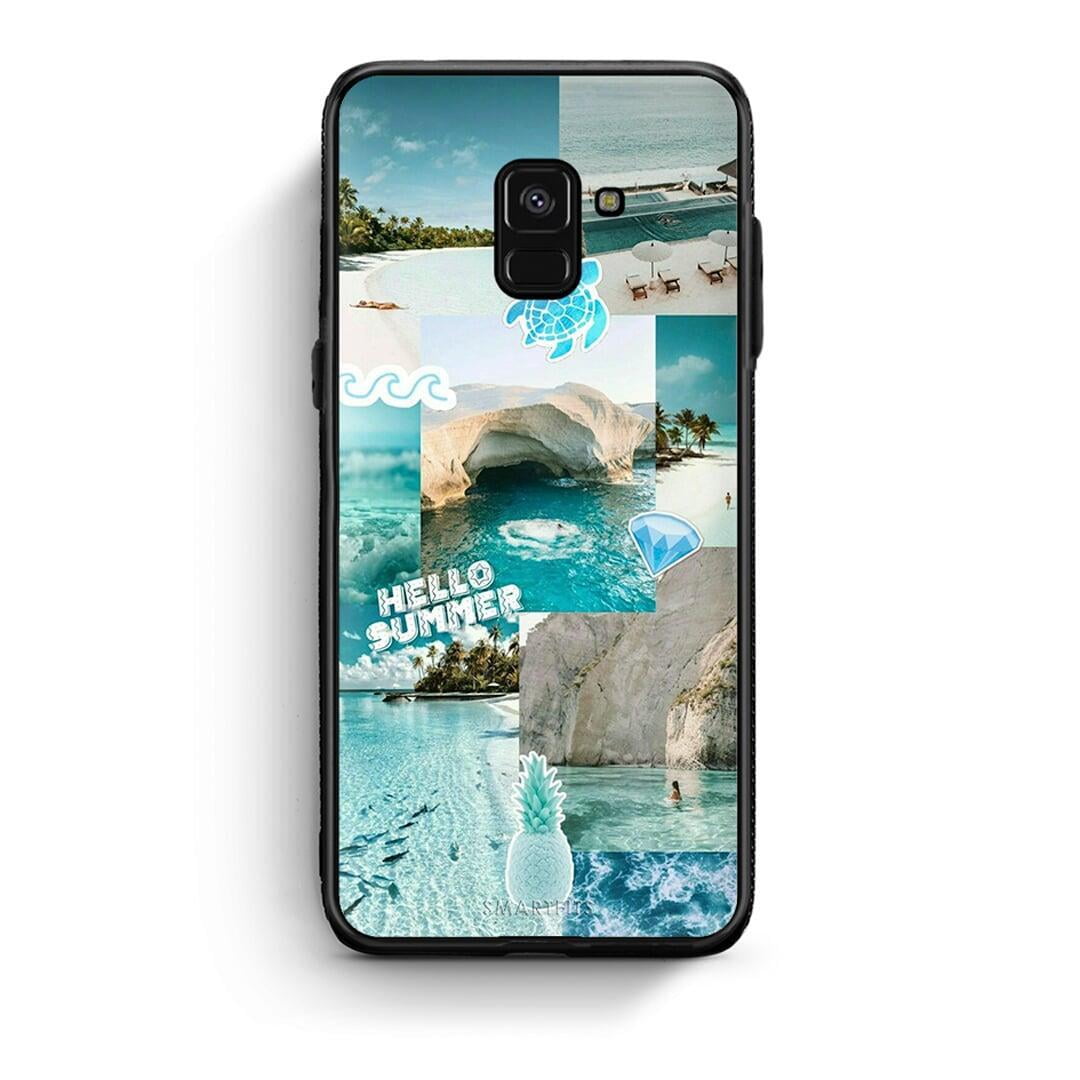 Samsung A8 Aesthetic Summer Θήκη από τη Smartfits με σχέδιο στο πίσω μέρος και μαύρο περίβλημα | Smartphone case with colorful back and black bezels by Smartfits