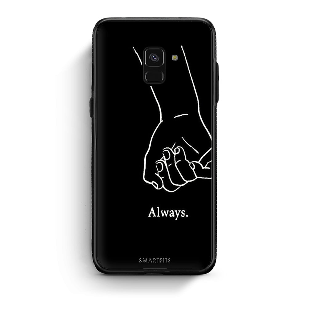 Samsung A8 Always & Forever 1 Θήκη Αγίου Βαλεντίνου από τη Smartfits με σχέδιο στο πίσω μέρος και μαύρο περίβλημα | Smartphone case with colorful back and black bezels by Smartfits