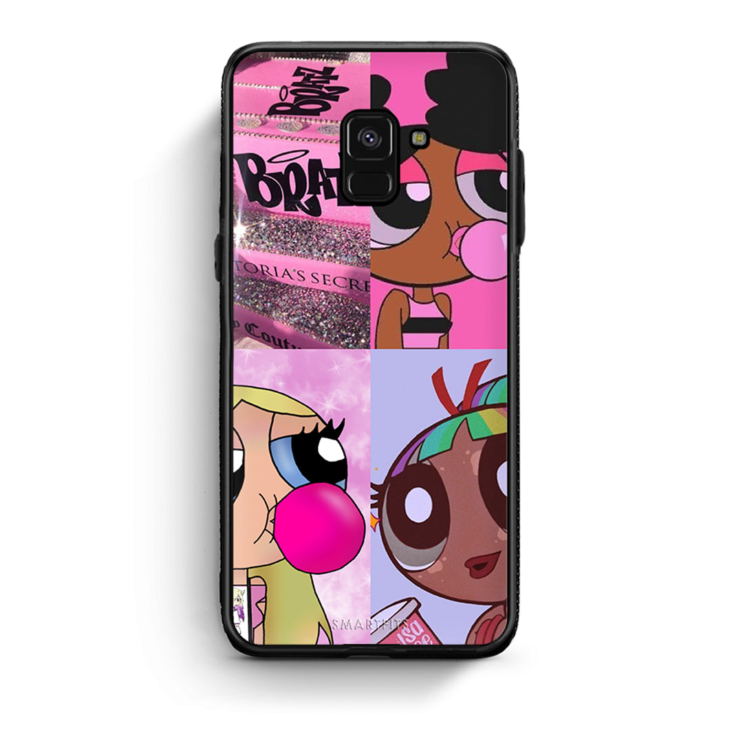 Samsung A8 Bubble Girls Θήκη Αγίου Βαλεντίνου από τη Smartfits με σχέδιο στο πίσω μέρος και μαύρο περίβλημα | Smartphone case with colorful back and black bezels by Smartfits