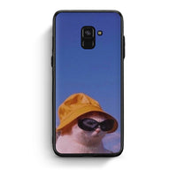 Thumbnail for Samsung A8 Cat Diva θήκη από τη Smartfits με σχέδιο στο πίσω μέρος και μαύρο περίβλημα | Smartphone case with colorful back and black bezels by Smartfits