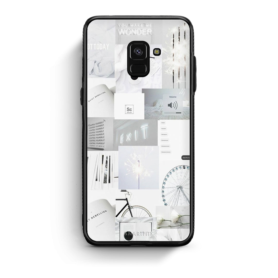Samsung A8 Collage Make Me Wonder Θήκη Αγίου Βαλεντίνου από τη Smartfits με σχέδιο στο πίσω μέρος και μαύρο περίβλημα | Smartphone case with colorful back and black bezels by Smartfits
