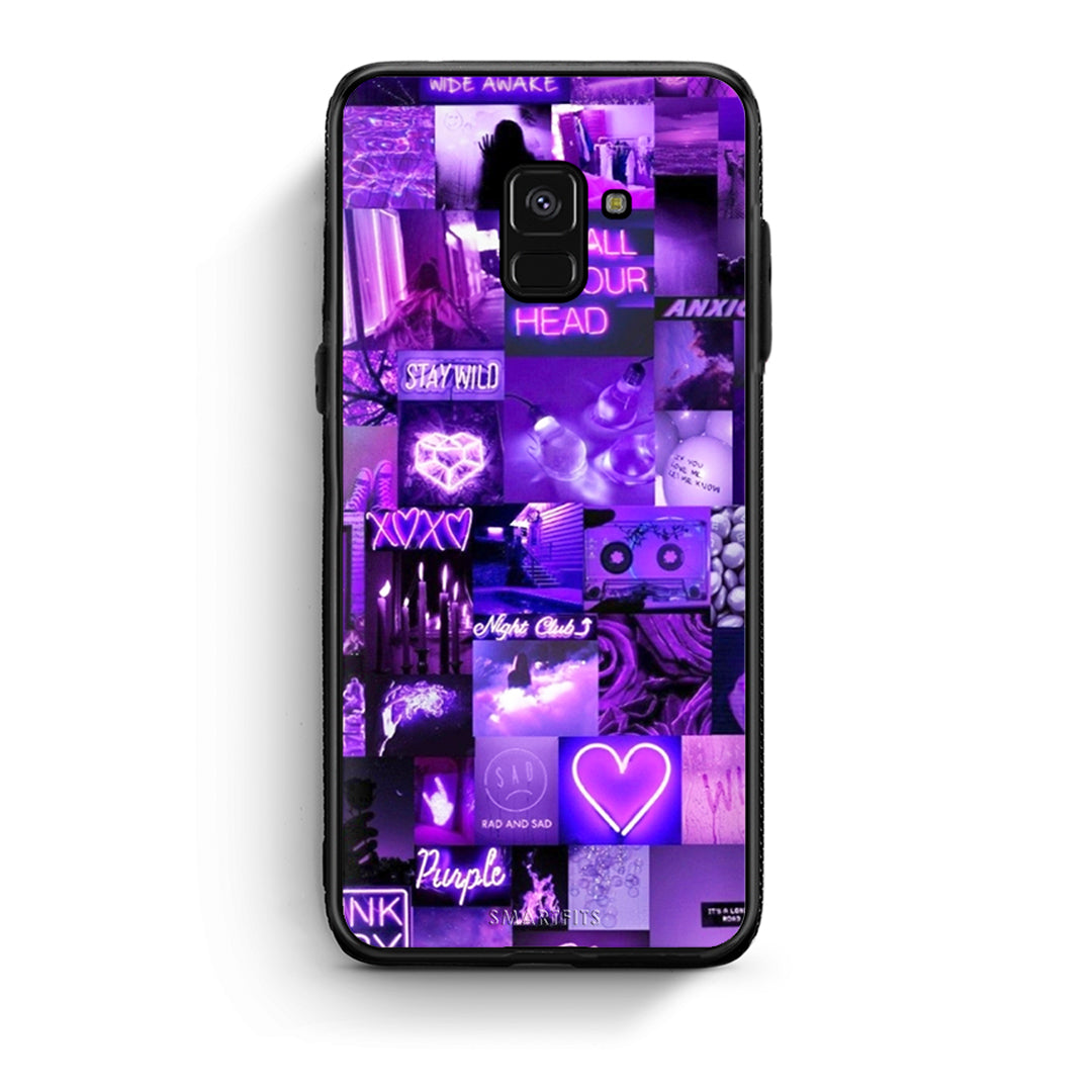 Samsung A8 Collage Stay Wild Θήκη Αγίου Βαλεντίνου από τη Smartfits με σχέδιο στο πίσω μέρος και μαύρο περίβλημα | Smartphone case with colorful back and black bezels by Smartfits