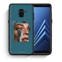 Thumbnail for Θήκη Samsung A8 Cry An Ocean από τη Smartfits με σχέδιο στο πίσω μέρος και μαύρο περίβλημα | Samsung A8 Cry An Ocean case with colorful back and black bezels