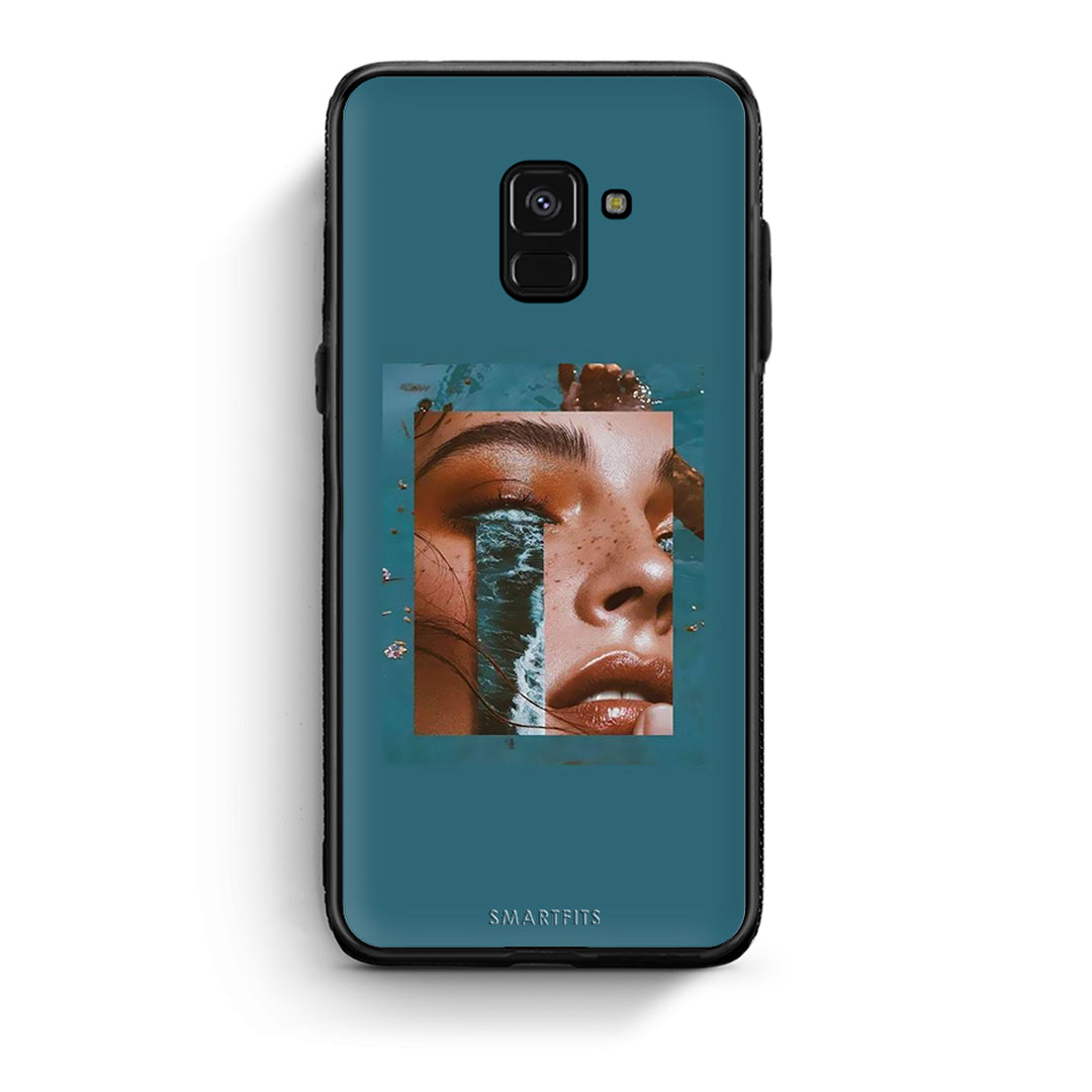 Samsung A8 Cry An Ocean θήκη από τη Smartfits με σχέδιο στο πίσω μέρος και μαύρο περίβλημα | Smartphone case with colorful back and black bezels by Smartfits