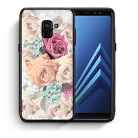 Thumbnail for Θήκη Samsung A8 Bouquet Floral από τη Smartfits με σχέδιο στο πίσω μέρος και μαύρο περίβλημα | Samsung A8 Bouquet Floral case with colorful back and black bezels