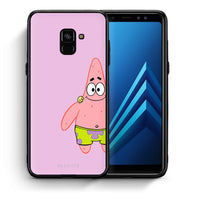 Thumbnail for Θήκη Samsung A8  Friends Patrick από τη Smartfits με σχέδιο στο πίσω μέρος και μαύρο περίβλημα | Samsung A8  Friends Patrick case with colorful back and black bezels