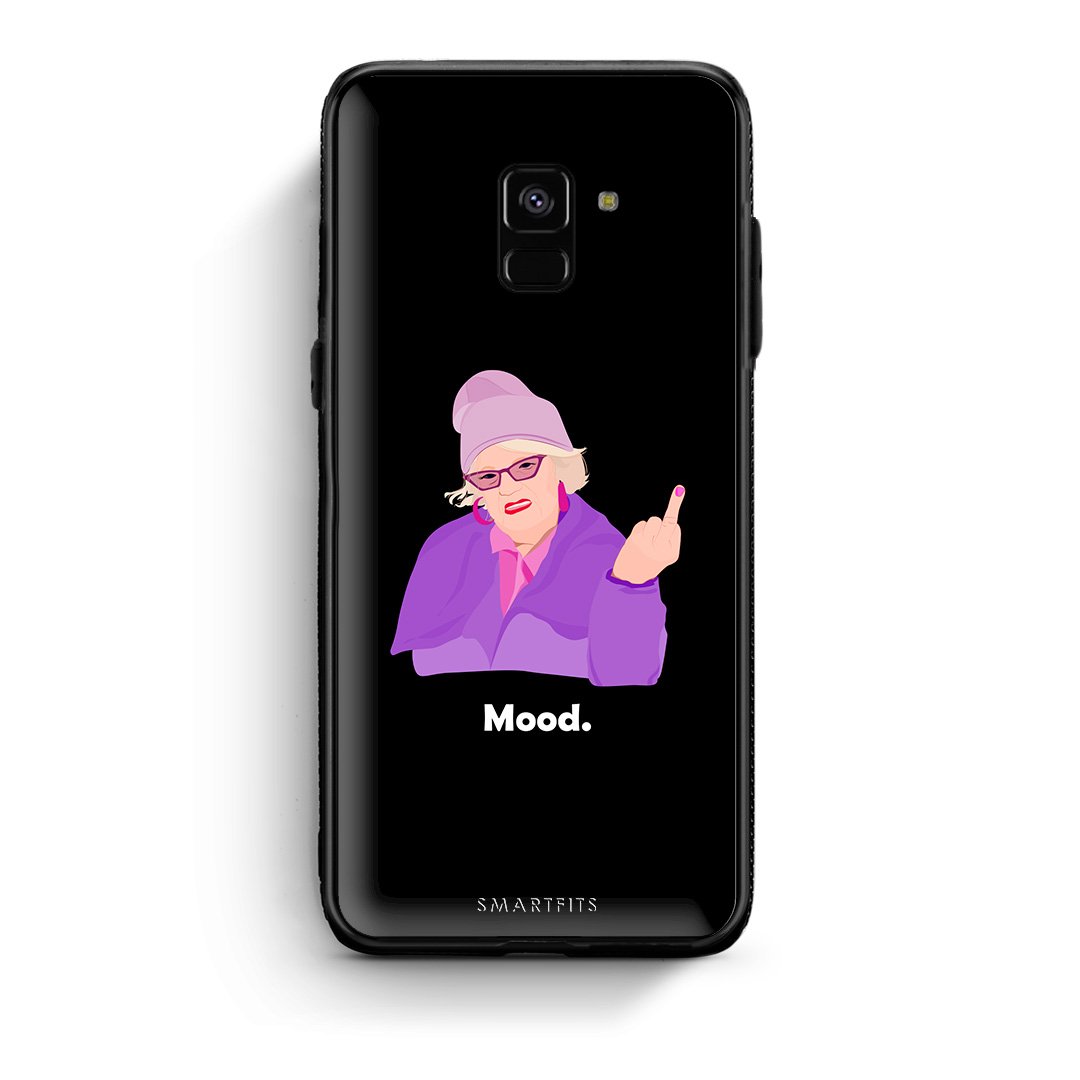 Samsung A8 Grandma Mood Black θήκη από τη Smartfits με σχέδιο στο πίσω μέρος και μαύρο περίβλημα | Smartphone case with colorful back and black bezels by Smartfits