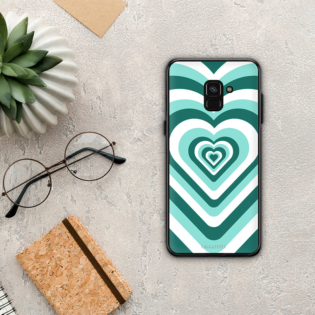 Green Hearts - Samsung Galaxy A8 case