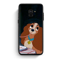 Thumbnail for Samsung A8 Lady And Tramp 2 Θήκη Αγίου Βαλεντίνου από τη Smartfits με σχέδιο στο πίσω μέρος και μαύρο περίβλημα | Smartphone case with colorful back and black bezels by Smartfits