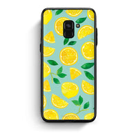 Thumbnail for Samsung A8 Lemons θήκη από τη Smartfits με σχέδιο στο πίσω μέρος και μαύρο περίβλημα | Smartphone case with colorful back and black bezels by Smartfits