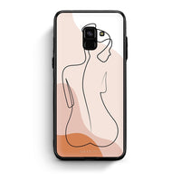 Thumbnail for Samsung A8 LineArt Woman θήκη από τη Smartfits με σχέδιο στο πίσω μέρος και μαύρο περίβλημα | Smartphone case with colorful back and black bezels by Smartfits