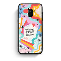 Thumbnail for Samsung A8 Manifest Your Vision θήκη από τη Smartfits με σχέδιο στο πίσω μέρος και μαύρο περίβλημα | Smartphone case with colorful back and black bezels by Smartfits