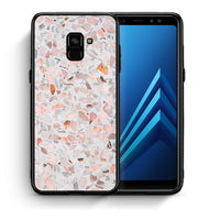 Thumbnail for Θήκη Samsung A8 Marble Terrazzo από τη Smartfits με σχέδιο στο πίσω μέρος και μαύρο περίβλημα | Samsung A8 Marble Terrazzo case with colorful back and black bezels