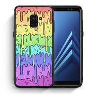 Thumbnail for Θήκη Samsung A8 Melting Rainbow από τη Smartfits με σχέδιο στο πίσω μέρος και μαύρο περίβλημα | Samsung A8 Melting Rainbow case with colorful back and black bezels