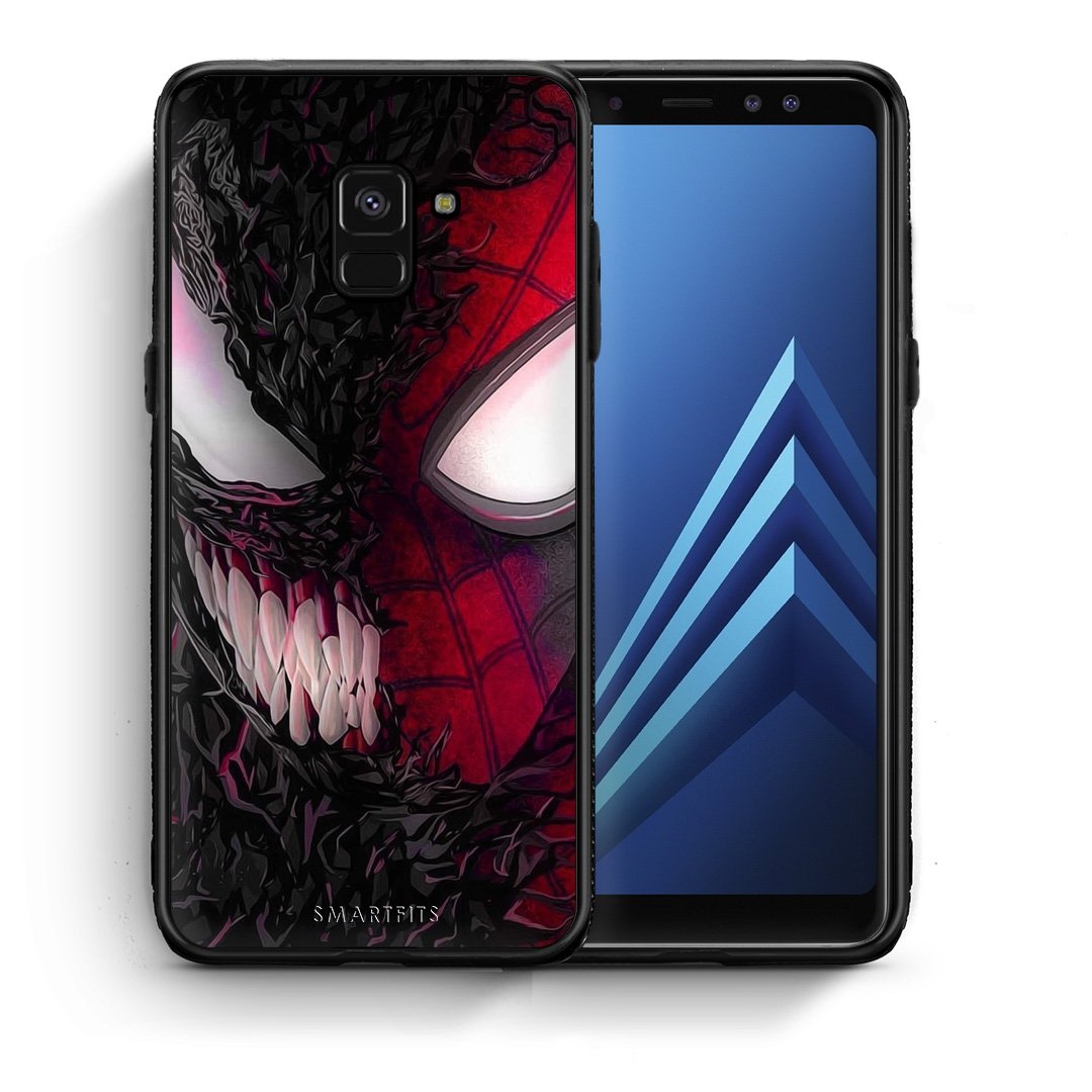 Θήκη Samsung A8 SpiderVenom PopArt από τη Smartfits με σχέδιο στο πίσω μέρος και μαύρο περίβλημα | Samsung A8 SpiderVenom PopArt case with colorful back and black bezels