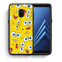 Thumbnail for Θήκη Samsung A8 Sponge PopArt από τη Smartfits με σχέδιο στο πίσω μέρος και μαύρο περίβλημα | Samsung A8 Sponge PopArt case with colorful back and black bezels