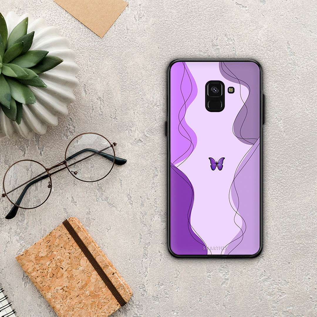 Purple Mariposa - Samsung Galaxy A8 case