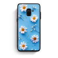 Thumbnail for Samsung A8 Real Daisies θήκη από τη Smartfits με σχέδιο στο πίσω μέρος και μαύρο περίβλημα | Smartphone case with colorful back and black bezels by Smartfits