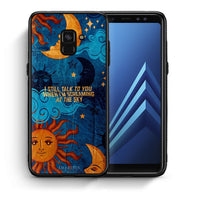 Thumbnail for Θήκη Samsung A8 Screaming Sky από τη Smartfits με σχέδιο στο πίσω μέρος και μαύρο περίβλημα | Samsung A8 Screaming Sky case with colorful back and black bezels