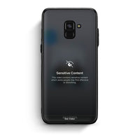 Thumbnail for Samsung A8 Sensitive Content θήκη από τη Smartfits με σχέδιο στο πίσω μέρος και μαύρο περίβλημα | Smartphone case with colorful back and black bezels by Smartfits